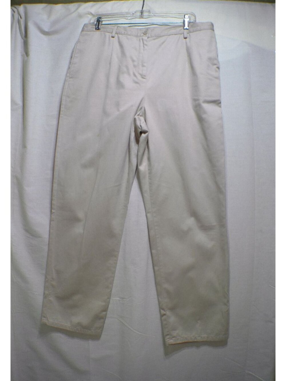 Pendleton Petite Pants Classic Straight Leg Khaki 14